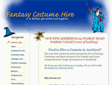 Tablet Screenshot of fantasycostumes.co.nz